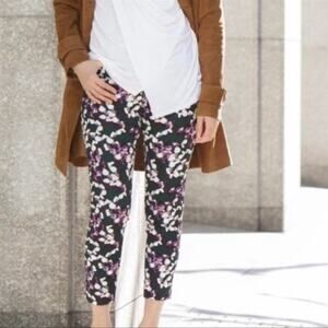 Banana Republic Sloan Floral Crop Pants Size 0 Extra small XS